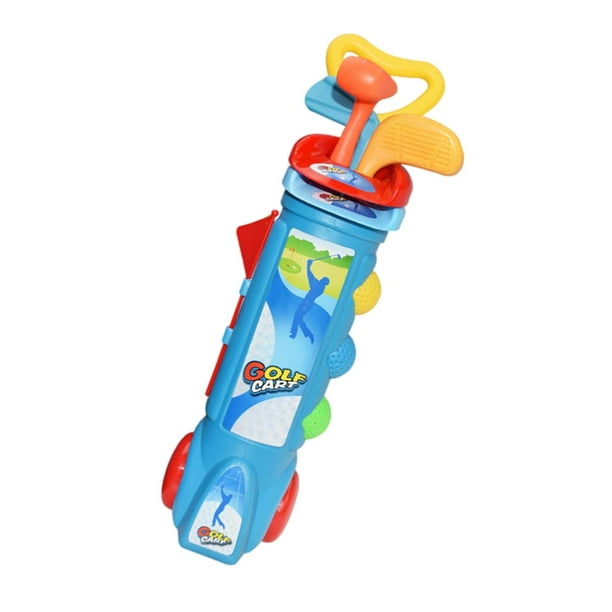 Juego de palos de golf, juguete para hacer ejercicio, interacción entre padres e hijos con palos de golf, juguete para niños, niñas, niños pequeños, Azul