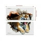 thumbnail image 3 of 2pcs Broken Window 3D Tiger Wall Sticker, 3D Tiger Wall Decoration, For Home Living Room Bedroom Office Hallway Wall Decorations, 3 of 4