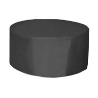 Ioensy - Mantel Para Mesa De Exterior, Redondo, Negro, Para Jardín, Césped, 230X110Cm