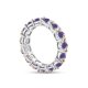 thumbnail image 4 of Exquisite Anillos de Eternidad de Moissanita de 7 Cttw para Mujer, Color D Redondo, Claridad VVS1, Anillos de Boda de Plata Esterlina S925 con Diamante Creado en Laboratorio, Opción Ideal para, 4 of 7