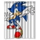 thumbnail image 1 of Cortina de ducha Sonic The Hedgehog, maravillosa cortina de baño con ganchos, tamaño 60 x 72 pulgadas, 1 of 3