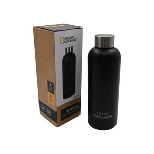 National Geographic - Botella Metálica Térmica Boca Angosta 500Ml Negra