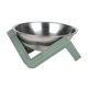 thumbnail image 4 of Cuenco Elevado Para Gatos, Cuenco Para Beber, Cuenco De Comida Para Gatos, Cuenco De Acero Para Cachorros Pequeños Y Medianos, Verde, 4 of 5