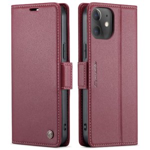Caseme Tipo Cartera Iphone 12 Mini Con Cierre Magnético, Rfid, Tarjetero, Soporte, Carga Inalámbrica