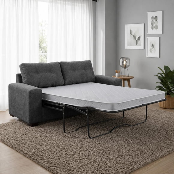 Sofá Cama 3 Cuerpos Mónaco Gris Oscuro