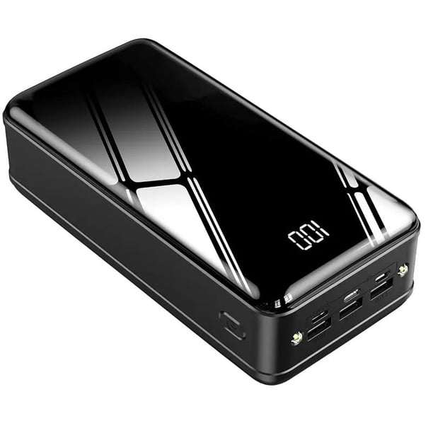 Cargador Portátil Power Bank 50000 mAh 3USB Tipo C Lightning linterna Negro para carga diaria
