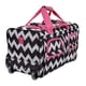 thumbnail image 2 of Bolsa de lona con ruedas Rockland Pink Chevron de 22 litros con asa telescópica, 2 of 8