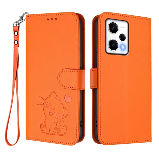 Funda Billetera Magnética para Xiaomi POCO X5 PRO, Naranja