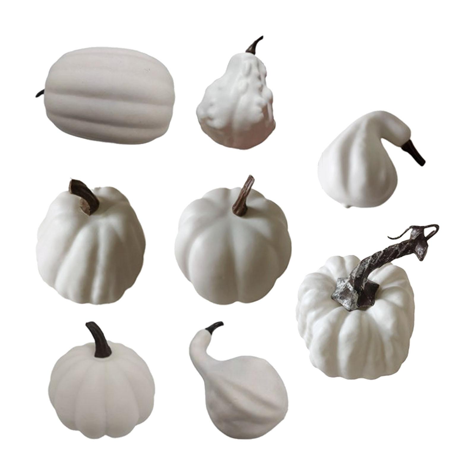 Bothyi - 8 Piezas De Calabazas Artificiales De Cosecha Tamaño Surtido Para Cocina Hogar