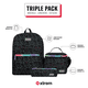 thumbnail image 2 of Triple Pack 5XT Mochila Niña Xtrem Gatos Negro, 2 of 7