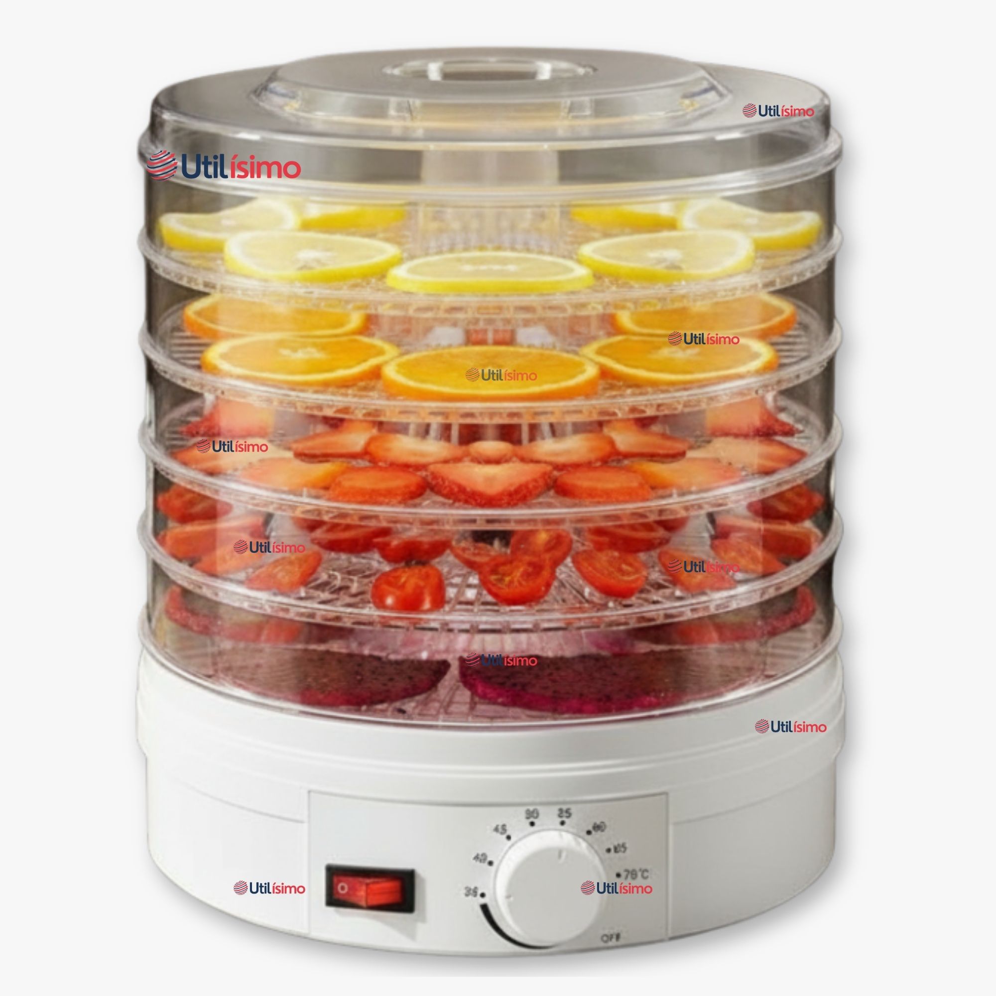Raf - Maquina Deshidratadora De Alimentos, Frutas Y Verduras 5 Niveles Automática 280W