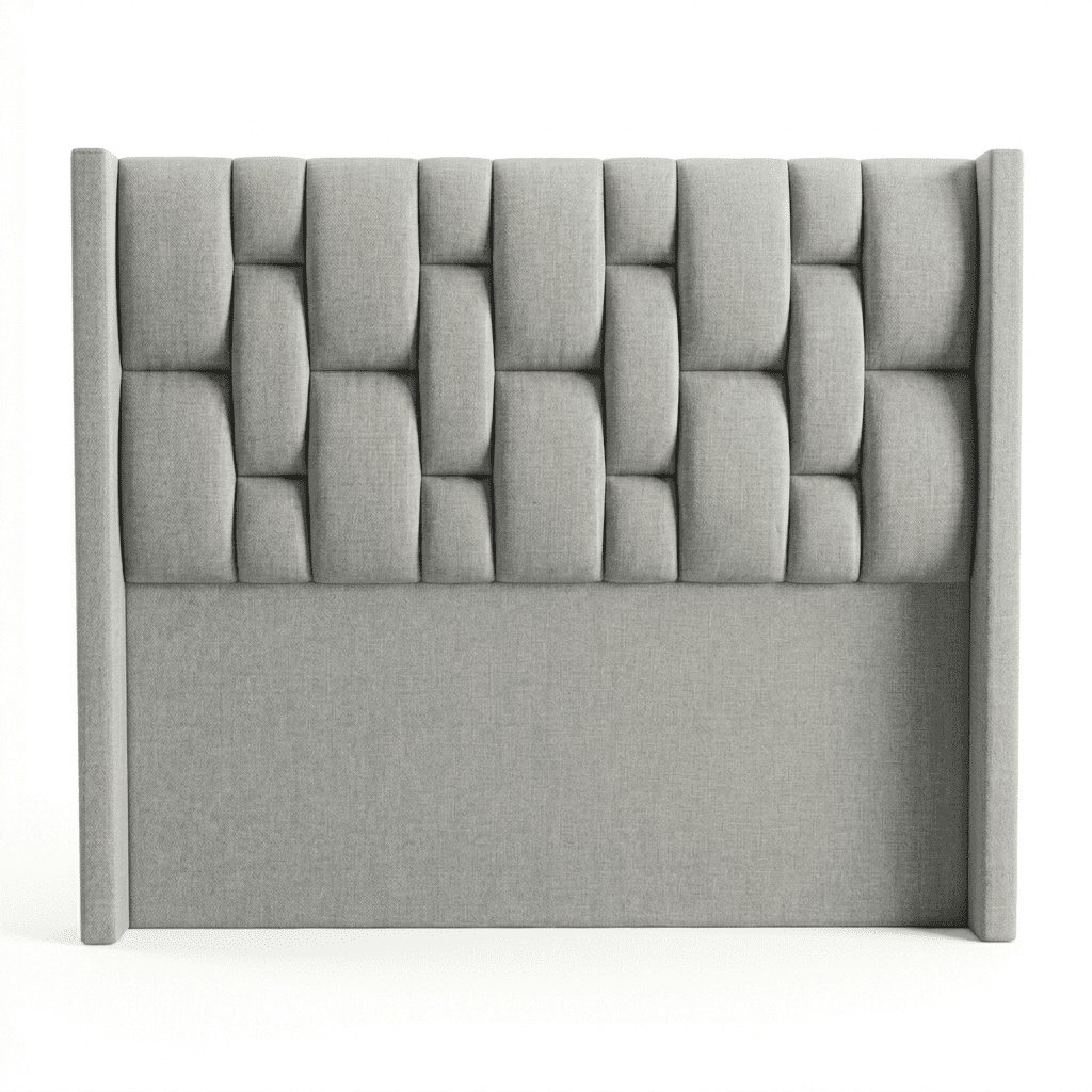 House Decor Fd - Respaldo De Cama 2 Plazas En Lino Gris Claro