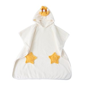 Magideal - Albornoz Con Capucha Para Bebé, Accesorios Envolventes Para Bebé, Lavado A Máquina, Suave Y Cómodo, Transpirable, Toalla Absorbente Encantadora, Capa , Blanco Talla L