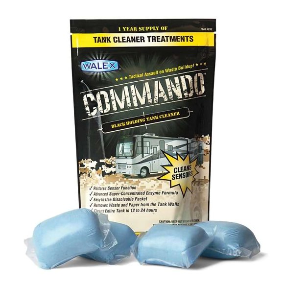 Limpiador Walex Commando para tanque negro y sensores de RV, paquete de 4