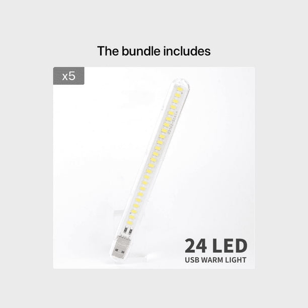 24LED Mini Portable Led Lights USB Night Light Book Light Eye Protection Reading Night Light Mobile Power Reading Night Light Gift For Girl/Boyfriend/Valentines/Easter
