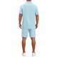 thumbnail image 3 of INSPIRE CHIC Conjunto de 2 Piezas para Hombre Camisa de Manga Corta y Pantalones Cortos con Textura a Rayas 2XL Azul Claro, 3 of 5