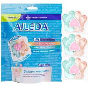 Detergente En Capsulas Premium Aileda Para Viajes 8 Unidades Sakura