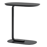 Moboi - Mesa De Centro Lateral Auxiliar Minimalista Negra