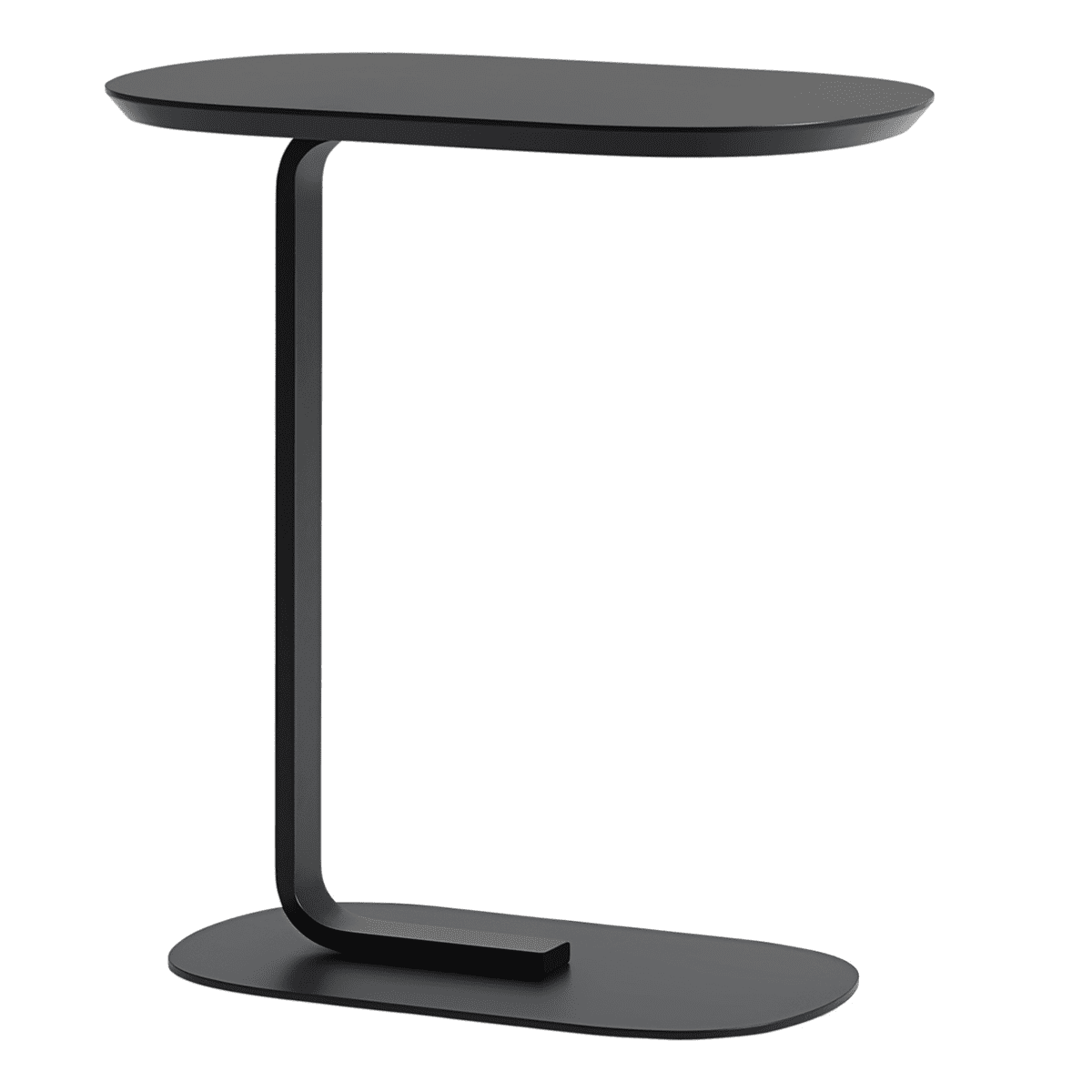 Moboi - Mesa De Centro Lateral Auxiliar Minimalista Negra