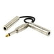 thumbnail image 2 of 6,35 Mm 1/4 "Jack Macho A Doble 6,5 Mm 1/4" Mono Hembra Y Splitter Cable De Audio, 2 of 5