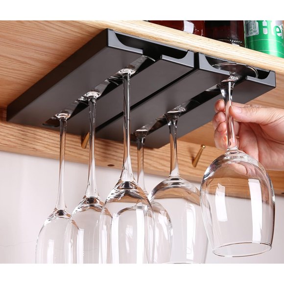 Runruii Wine Glass Holder Under Shelf Cabinet Wine Glass Rack