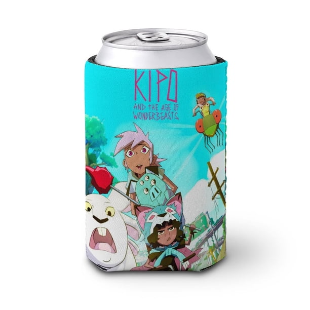 Kipo y las Criaturas Maravillosas Funda enfriadora de latas, aislante de bebidas para mantener frías o calientes, funda térmica plegable para latas, portabebidas reutilizable