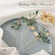 thumbnail image 4 of Accesorios Para El Cabello Exquisitos, Horquillas Para Bodas, Diseños Retro, Oro, Esmeralda, Cristal Verde Con Diamantes Artificiales, Accesorios Para El Cabello De Mujeres Y Niñas, 4 of 5
