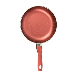 Genérico - Sarten De Cocina Antiadherente 24Cm Rojo Mango De Silicona