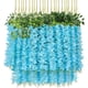 thumbnail image 1 of Xiao Hua Juego de 12 Piezas, Corona Colgante de Flores de Enredadera de Glicinia artificial de 3.6 Pies, Cuerda de Flores de Seda, Decoración para Fiesta Familiar y Boda, Azul, 1 of 4