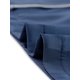 thumbnail image 5 of INSPIRE CHIC Conjunto de pijama de satén para mujer con botones, manga corta y pantalones largos, conjunto de pijama a rayas sólido, talla L, azul marino, 5 of 5