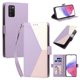thumbnail image 2 of Cartera para Samsung Galaxy A02s en PU Tricolor, Funda con Solapa, Morado, 2 of 6