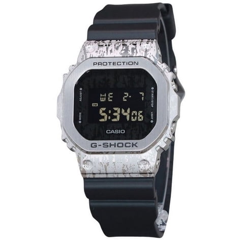 Casio - Reloj G-Shock Grunge Camouflage Series Digital Esfera Gris Cuarzo Gm-5600Gc-1 200M Para Hombre