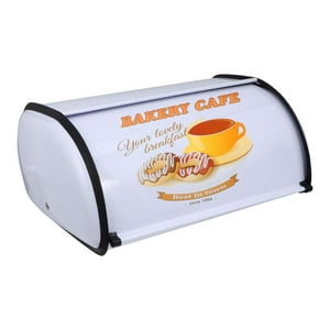 Fliperex - Panera Metálica Vintage Retro Abatible Acero Color Blanco Blanco