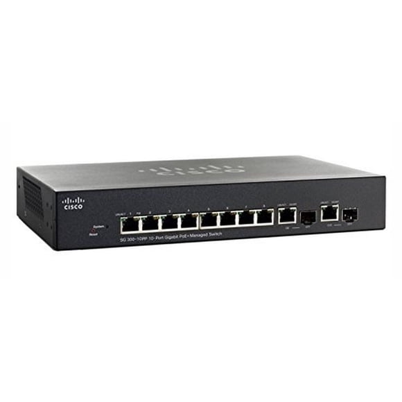 Switch administrable L3 de 10 puertos Cisco (SG300-10PP-K9-NA)