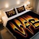 thumbnail image 1 of Vfb Burning Letters Duvet Cover Set Soft Duvet Cover Bedding with Pillowcases Machine Washable, 1 of 1