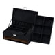 thumbnail image 3 of Caja De Almacenamiento De Joyería De Terciopelo Pendientes Collar Organizador De Exhibición De Reloj Negro, 3 of 3