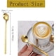 thumbnail image 2 of 4 cucharas de café de acero inoxidable de 6,02 pulgadas con mango largo dorado para café expreso, ideal para azúcar, postres, pasteles, helados, sopas, cócteles y para remover., 2 of 7