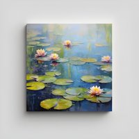 Genérico - Cuadro Lirios Estilo Óleo 40X40 Cm