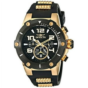 Reloj Analógico Invicta Speedway Cronógrafo Acero Inoxidable Y Poliuretano Negro Hombre