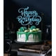 thumbnail image 3 of Cake Topper Crseniny Happy Birthday, cartulina azul con purpurina, 3 of 4