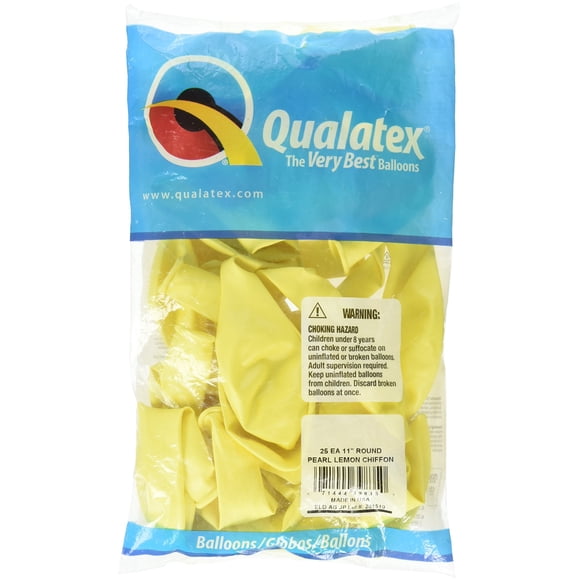 Globos de Látex Qualatex 25 Unidades 28 cm Perla Limón