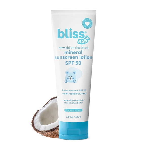 Loción mineral Sunscreen Bliss Baby Premium SPF 50, 80 ml