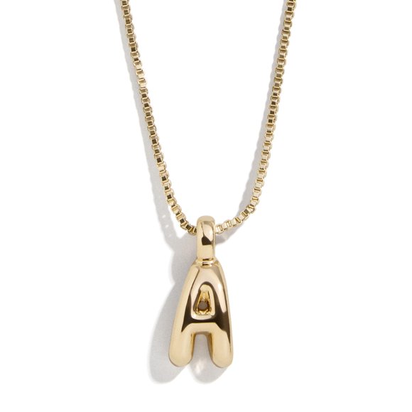 Collar BaubleBar de latón chapado en oro de 46 cm con inicial