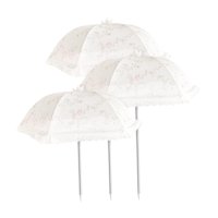 Magideal - 3 Sombrillas Para Plantas, Cubiertas De Sombra Para Plantas, Protección Solar, Sombrillas De Jardín Resistentes, Ajustables Para Flores En Macetas De