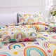 thumbnail image 5 of Lightwe-ight So-ft 3 Piece R-ainbow Comfort-er Set with 2 Pillo-w Covers Cartoon Lo-ve Hearts Suns -and Stars Bedding Set- for Girls Boy-s Kids Twin Dark Blue, 5 of 5