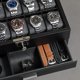 thumbnail image 5 of Caja de relojes ROTHWELL de 10 ranuras, cuero negro/gris, 5 of 7