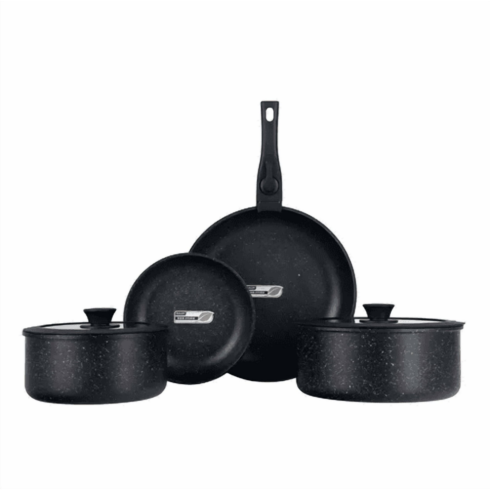Genérico - Bateria De Cocina Ceramica Baum 6 Piezas Color Negro
