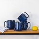 thumbnail image 4 of Juego de tazas de café vicrays Ceramic, 530 ml, gres, 4 unidades, azul, 4 of 6