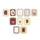 thumbnail image 3 of 10 Piezas De Pegatinas De Marco Hueco Para Cuaderno, Tarjeta De Felicitación, Funda De Teléfono, Café, 3 of 5