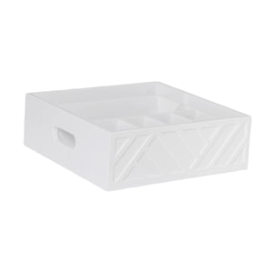 Bothyi - Organizador De Platos De Papel Para Encimera De Cocina, Soporte Para Utensilios Y Vasos De Barbacoa, Color Blanco